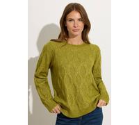 M&co Cable Knit Jumper In Green Green 18-20