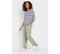 M&Co Women's Cargo Pocket Trousers in Light Green | Size: 16 M&Co Light Green 16