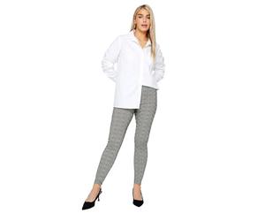 M&Co Check Bengaline Skinny Trousers - Women's Grey