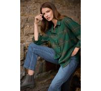 M&co Check Print Shirt In Green Green 10