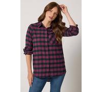 M&co Check Shirt In Mauve Mauve