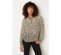 M&Co Women's Chiffon Blouse in Brown | Size: 18 M&Co Brown 18