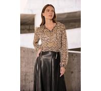 M&Co Women's Chiffon Blouse in Brown | Size: 20 M&Co Brown 20
