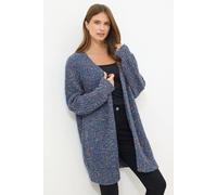 M&co Chunky Yarn Cardigan In Mid Navy Mid Navy 18-20