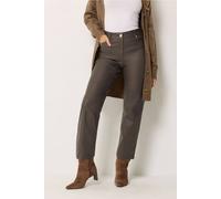 M&co Coated Straight Leg Jeans In Chocolate Chocolate