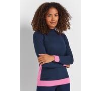 M&co Colourblock Knitted Jumper In Dark Navy Dark Navy 14-16