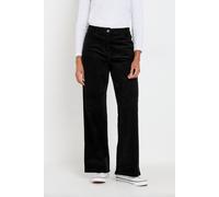 M&Co Women's Cord Wide Leg Trousers in Black | Size: 12 M&Co Black 12