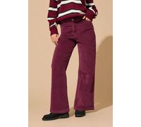 M&co Cord Wide Leg Trousers In Red Red 8