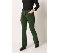 M&Co Women's Corduroy Bootcut Trousers in Dark Green | Size: 20L M&Co Dark Green 20L