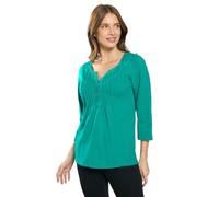 M&Co Cotton Henley Top - Women's