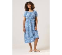 M&co Cotton Midi Dress In Blue Blue