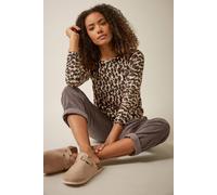 M&co Crew Neck Jumper In Brown Brown 18-20