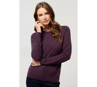 M&co Crew Neck Long Sleeve Jumper In Purple Purple 14-16