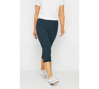 M&Co Womens Navy Blue Cropped Bengaline Trousers - Women's