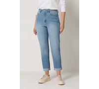 M&co Cropped Boyfriend Jeans In Light Blue Light Blue