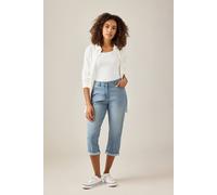 M&co Cropped Denim Jeans In Light Blue Light Blue 10