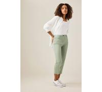 M&co Cropped Denim Jeans In Light Green Light Green 18