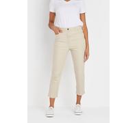 M&Co Women's Cropped Denim Jeans in Light Stone | Size: 18 M&Co Light Stone 18
