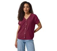 M&Co Dark Red Button Front Blouse - Women's