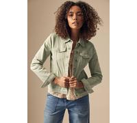 M&co Denim Jacket In Light Green Light Green 14
