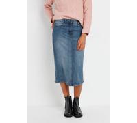 M&co Denim Midi Skirt In Blue Blue