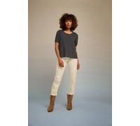 M&co Denim Mom Jeans In Cream Cream 12L