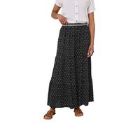 M&Co Dobby Tiered Maxi Skirt - Women's Black