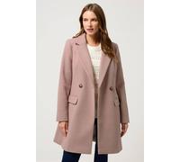 M&co Double Breasted Coat In Pink Pink 20