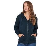 M&Co Women's Essential Zip Through Hoodie in Blue | Size: 18 M&Co Blue 18