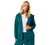 M&Co Women's Essential Zip Through Hoodie in Teal | Size: 16 M&Co Teal 16