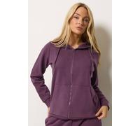 M&Co Women's Essential Zip Through Hoodie in Plum | Size: 20 M&Co Plum 20