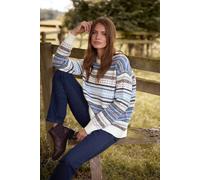 M&co Fairisle Print Jumper In Blue Blue 18-20