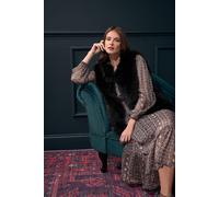 M&co Faux Fur Gilet In Black Black 20