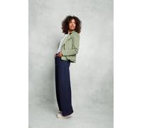 M&Co Womens Sage Green Faux Suede Biker Jacket - Women's