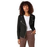 M&Co Black Faux Suede Biker Jacket - Women's