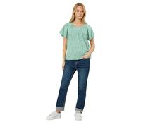 M&Co Floral Cotton Scoop Neck Top - Women's Green