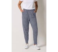 M&co Floral Cropped Hareem Trousers In Mid Navy Mid Navy 16L