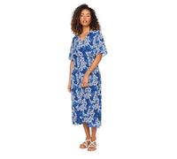 M&Co Floral Print Midaxi Dress - Women's Blue