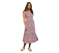 M&Co Floral Print Sleeveless Cotton Midi Dress - Women's Red