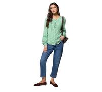 M&Co Women's Printed Trim Detail Tie Neck Blouse in Green | Size: 18 M&Co Green 18