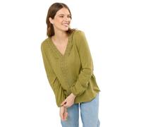 M&Co Women's Frill Detail Cotton Blouse in Green | Size: 14 M&Co Green 14