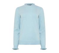 M&co Frill Neck Knitted Jumper In Pale Blue Pale Blue 26-28
