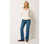 M&co Front Pocket Flare Jeans In Mid Blue Mid Blue