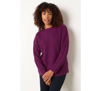 M&co Funnel Neck Knitted Jumper In Purple Purple 26-28