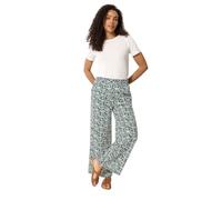 M&Co Green Abstract Print Wide Leg Trousers - Women's