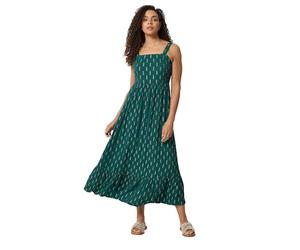 M&Co Green Foil Detail Maxi Dress - Women's