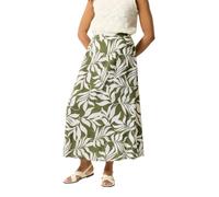 M&Co Green Leaf Print Midi Skirt - Women's