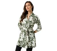 M&Co Green Leaf Print Tunic Shirt - Women's