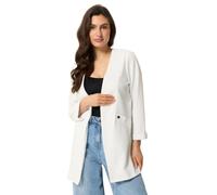 M&Co Women's Textured Jersey Jacket in White | Size: 18 M&Co White 18
