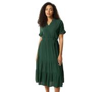 M&Co Green Tiered Tie Waist Midi Dress - Women's